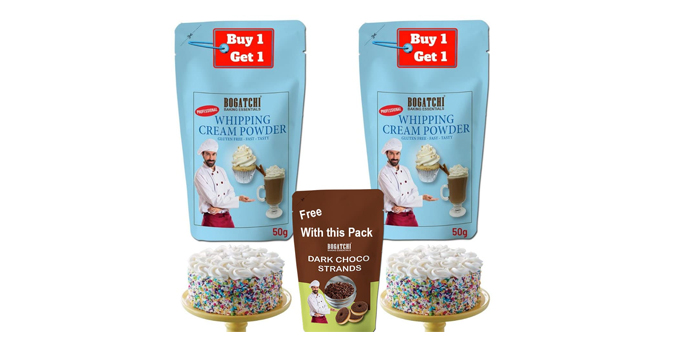 BOGATCHI premium whipping cream powder with free sprinkler