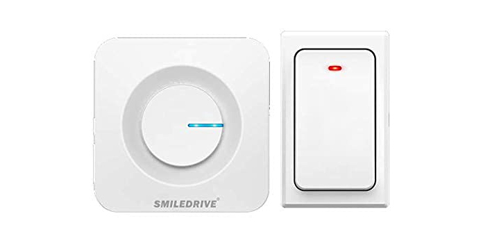 Smiledrive Long Range Kinetic Wireless Remote Doorbell