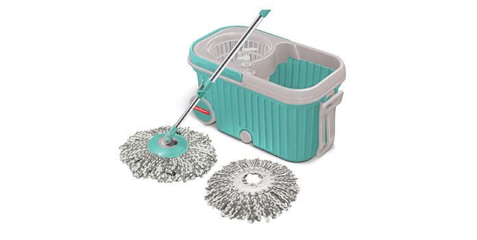 Spotzero by Milton Elite Spin Mop with Bigger Wheels and Plastic Auto Fold Handle